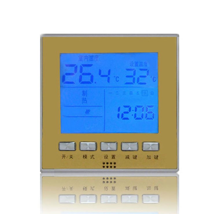 莱珂D301电采暖液晶温控器 电地暖双温双控温度控制器